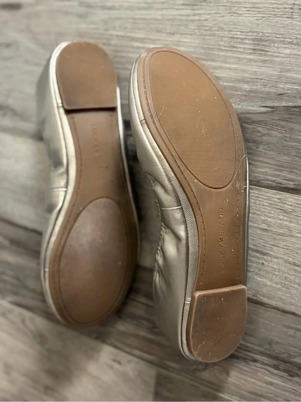 Lucky Brand Metallic Silver Ballet Flats READ DESCRIPTION FOR SIZE